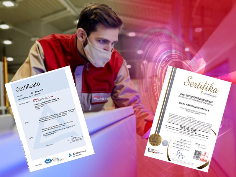 SIMONA Plastech compliant with ISO 9001:2015 and ISO 27001:2021 